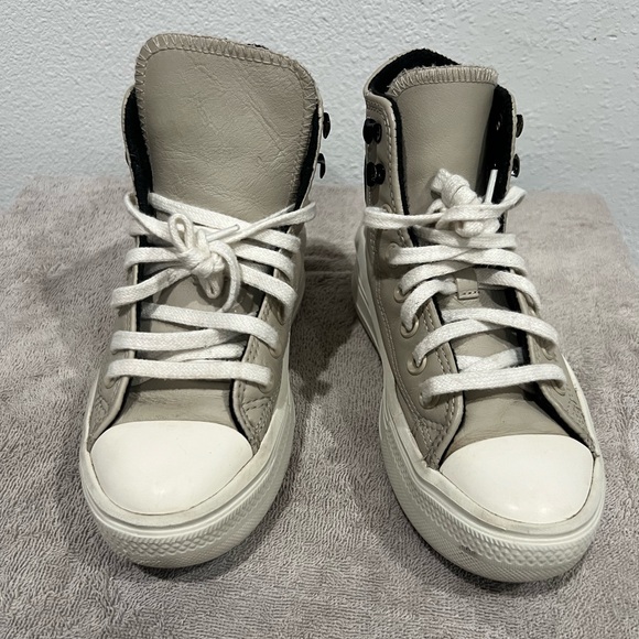 Converse Chuck Taylor All Star Leather Platform High Tops Women’s Size 5 - Picture 5 of 8